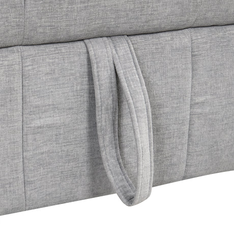 Versatile Oversized U-shaped Sectional Sofa Bed with Storage Chaise Lounges and USB Ports, Gray Chenille, 110.2' - sold by Home Elegance USA