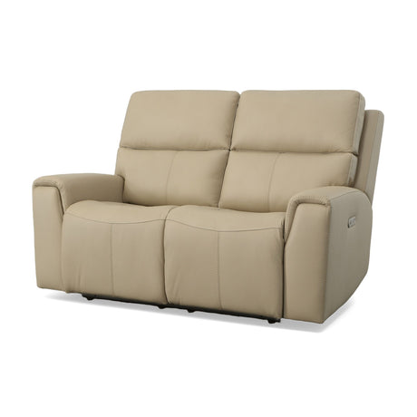 Jarvis Power Reclining Loveseat With Power Headrests - Parchment | Flexsteel