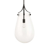 Dewdrop 1 Light Glass Shade Pendant - Black by Uttermost - View 3