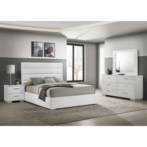Dulcey White High Gloss 4-piece Queen Bedroom Set