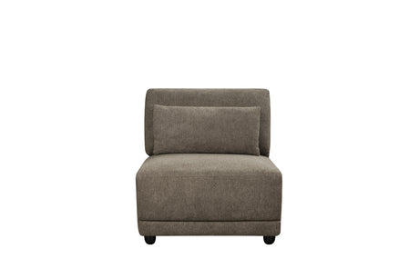 Rylie 5Pcs Brown Linen Modular Sectional Sofa with Toss Pillows - sold by Home Elegance USA