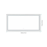 72 in. W x 36 in. H Black Framed LED Single Bathroom Vanity Mirror in Polished Crystal Bathroom Vanity LED Mirror with 3 Color Lights Mirror for Bathroom Wall Smart Lighted Vanity Mirror - W1272122068 - image - 15