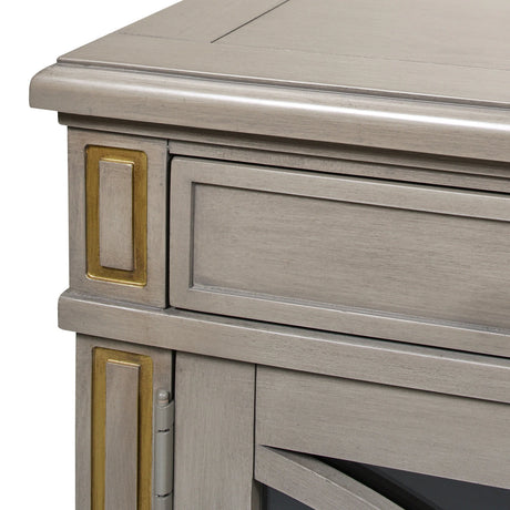 Dauphin 71' TV Stand Storage Display Console Table, Grey Cashmere Wood - sold by Home Elegance USA