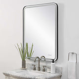 Crofton Lighted Large Mirror - Black by Uttermost - View 8