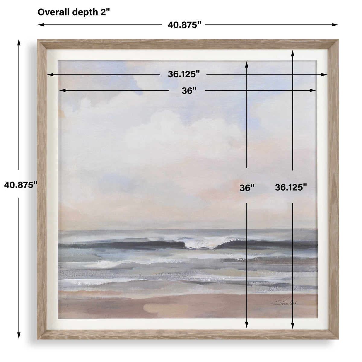 Haze Framed Print - Light Gray by Uttermost - View 8
