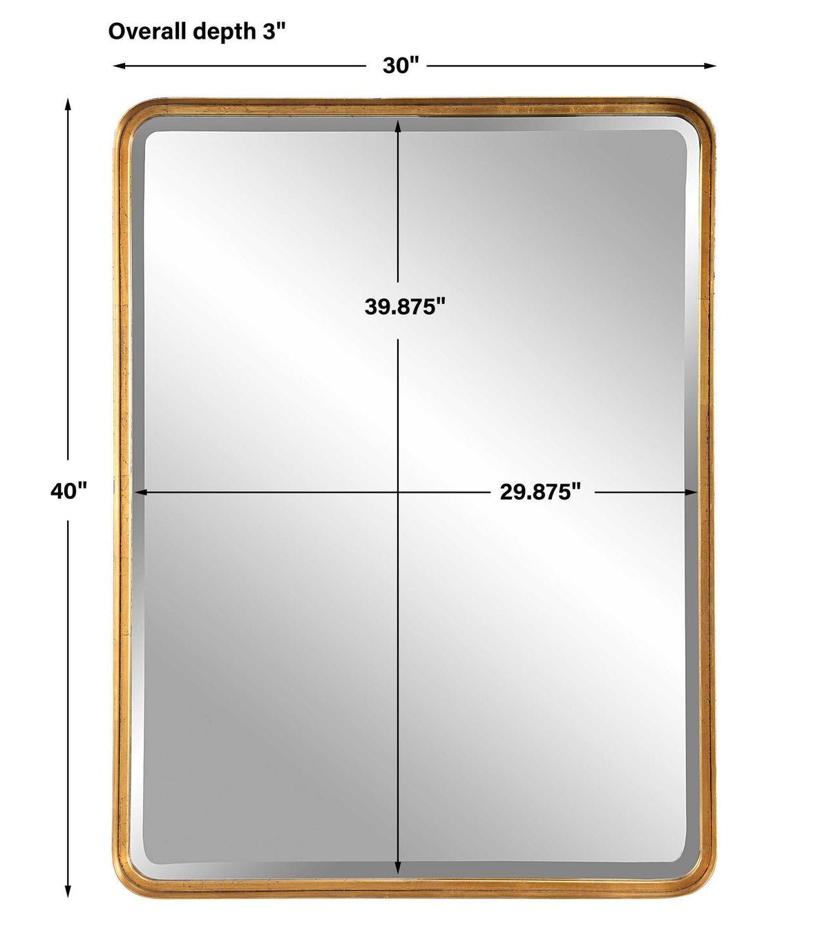 Crofton Large Mirror - Gold by Uttermost - View 7