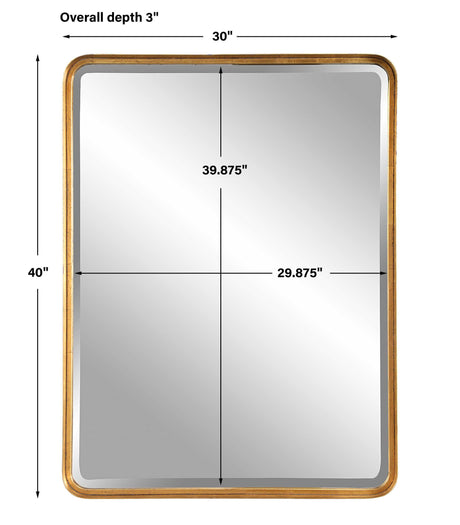 Crofton Large Mirror - Gold by Uttermost - View 7