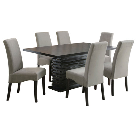 Wendell Grey and Black 7-piece Dining Set - sold by Home Elegance USA