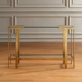 Kendrick Glass Console Table - Gold by Uttermost - View 7