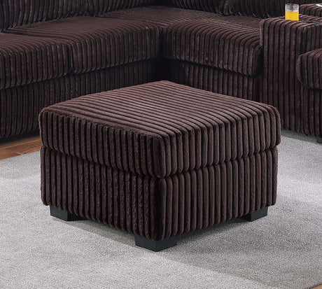 Contemporary Style 4pc L-Shaped Sectional Set USB Cup Holder Cushion Back Loveseat Plastic Legs Cocktail Ottoman Square Arms Coffee Finish Primary Living Room - sold by Home Elegance USA