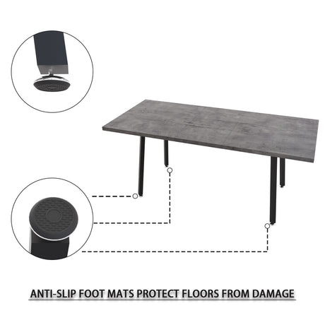 55.12-70.87' expandable square dining table set that can accommodate 4-6 people, equipped with 6 C-shaped tubular cushioned armless dining chair,  kitchen table and chair set, with metal legs - sold by Home Elegance USA