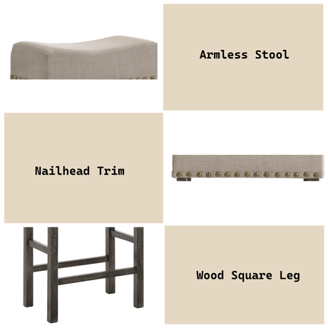 Martha II Weathered Gray Finish 7 PCs Counter Height Dining Room Set - sold by Home Elegance USA