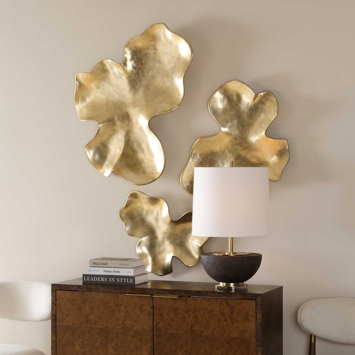 Lumina Wall Decor (Set of 3) - Gold by Uttermost - View 3