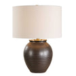 Hawkins Ribbed Table Lamp Bronze - Black by Uttermost - View 1
