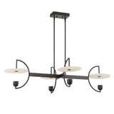 Kyoto 4 Light Linear LED Chandelier - Black by Uttermost - View 5