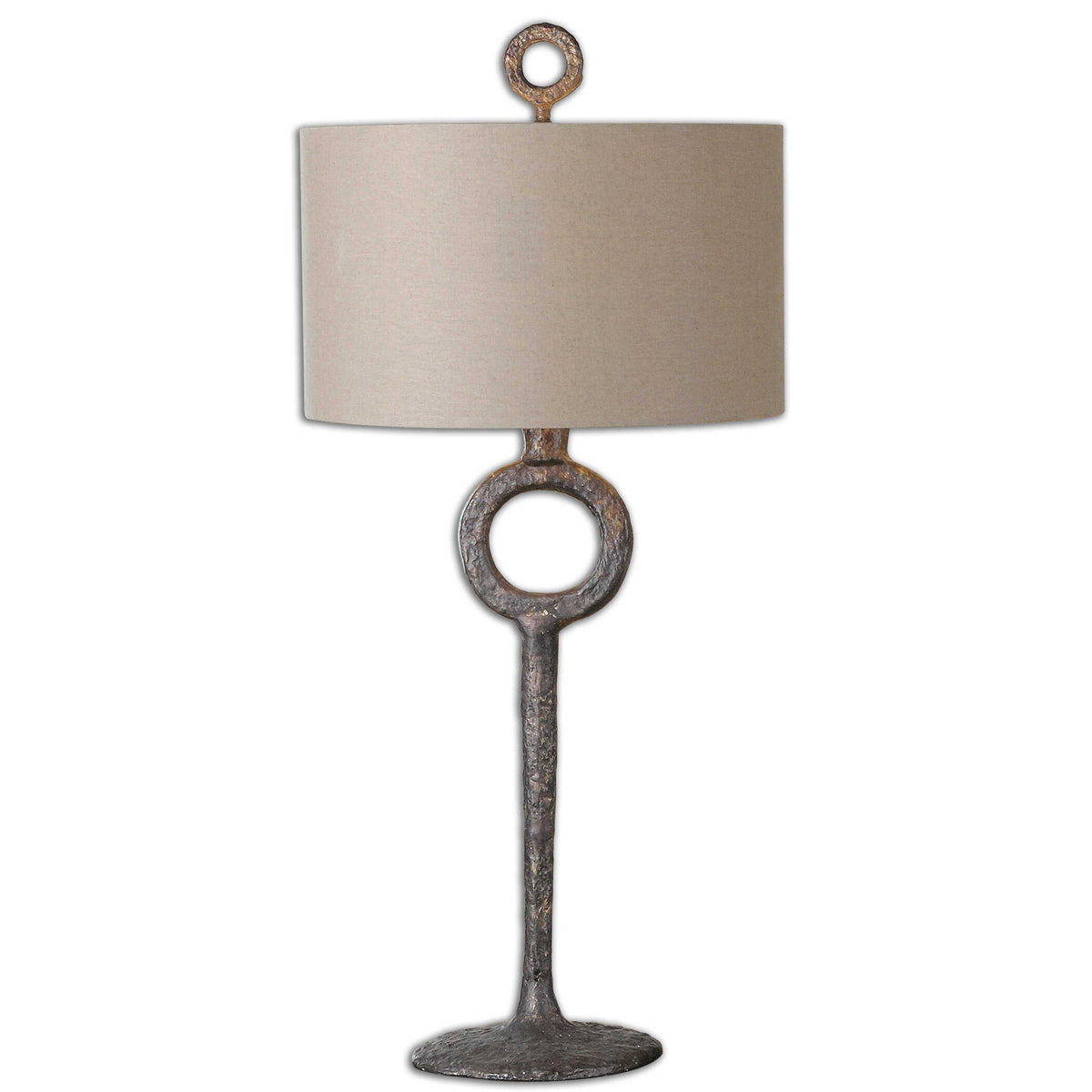 Ferro Cast Iron Table Lamp - Dark Brown / Beige by Uttermost - View 1