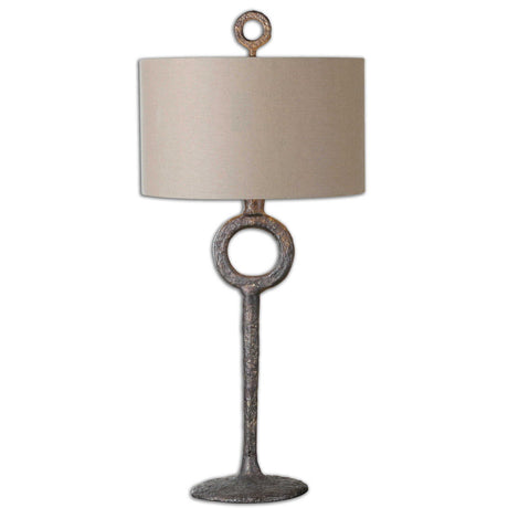 Ferro Cast Iron Table Lamp - Dark Brown / Beige by Uttermost - View 1