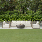 Remsen Outdoor Lounge Chair - Dark Gray / White by Uttermost - View 7