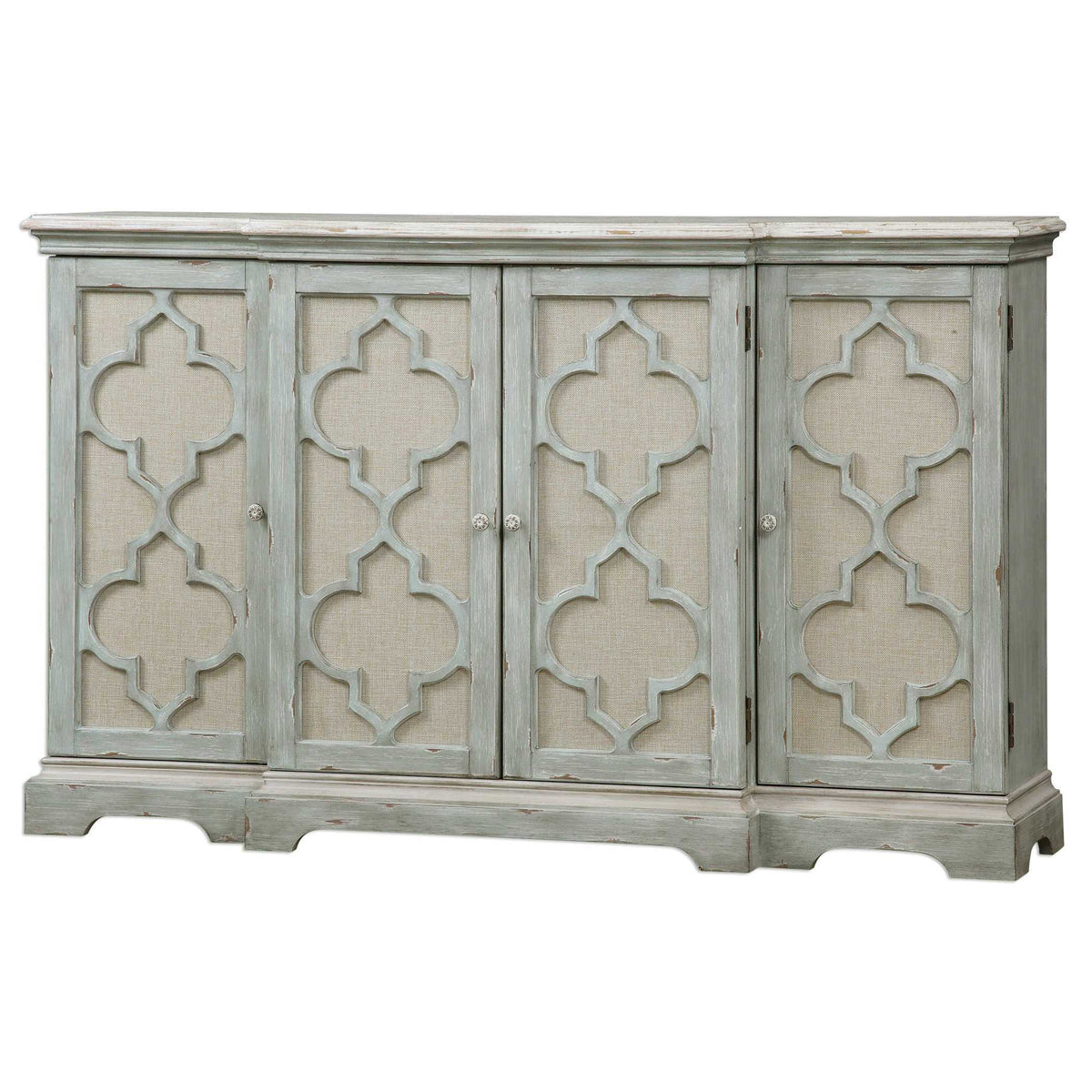 Sophie 4 Door Cabinet Gray - Silver by Uttermost - View 3