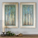 Whispering Wind Framed Art (Set of 2) - Blue / Light Brown by Uttermost - View 2