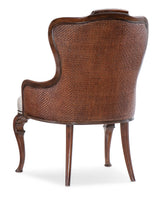 Charleston Upholstered Arm Chair (Set of 2) - Dark Brown / Beige by Hooker Furniture - View 3