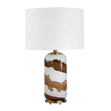 Ararat Swirl Table Lamp - Dark Brown / White by Uttermost - View 4