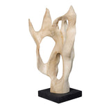 Hollow Form Indoor-Outdoor Teak Sculpture Woodtone - Beige by Uttermost - View 3