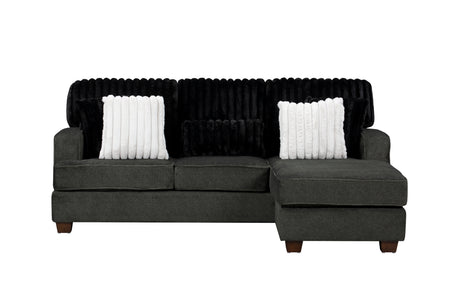 Modern Reversible Sectional Corner-blocked Frame Reversible Cushions Throw Pillows 100% Foam Livingroom Furniture - sold by Home Elegance USA