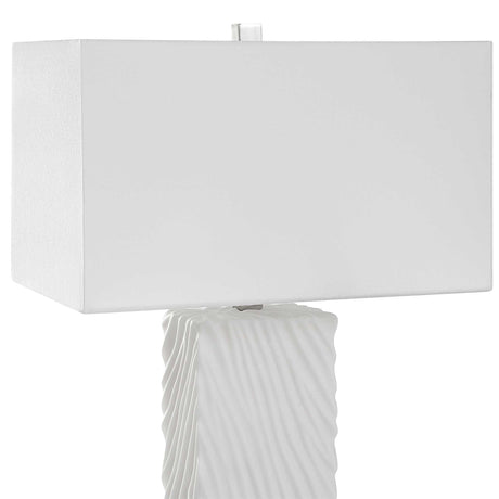 Pillar Marble Table Lamp - White by Uttermost - View 5