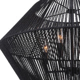 Suva 4 Light Rope Pendant - Black by Uttermost - View 6