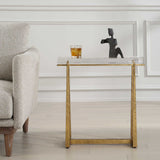 Midas Thick Crystal Accent Table - Gold by Uttermost - View 6