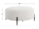 Arles Large Plush Ottoman - White by Uttermost - View 7