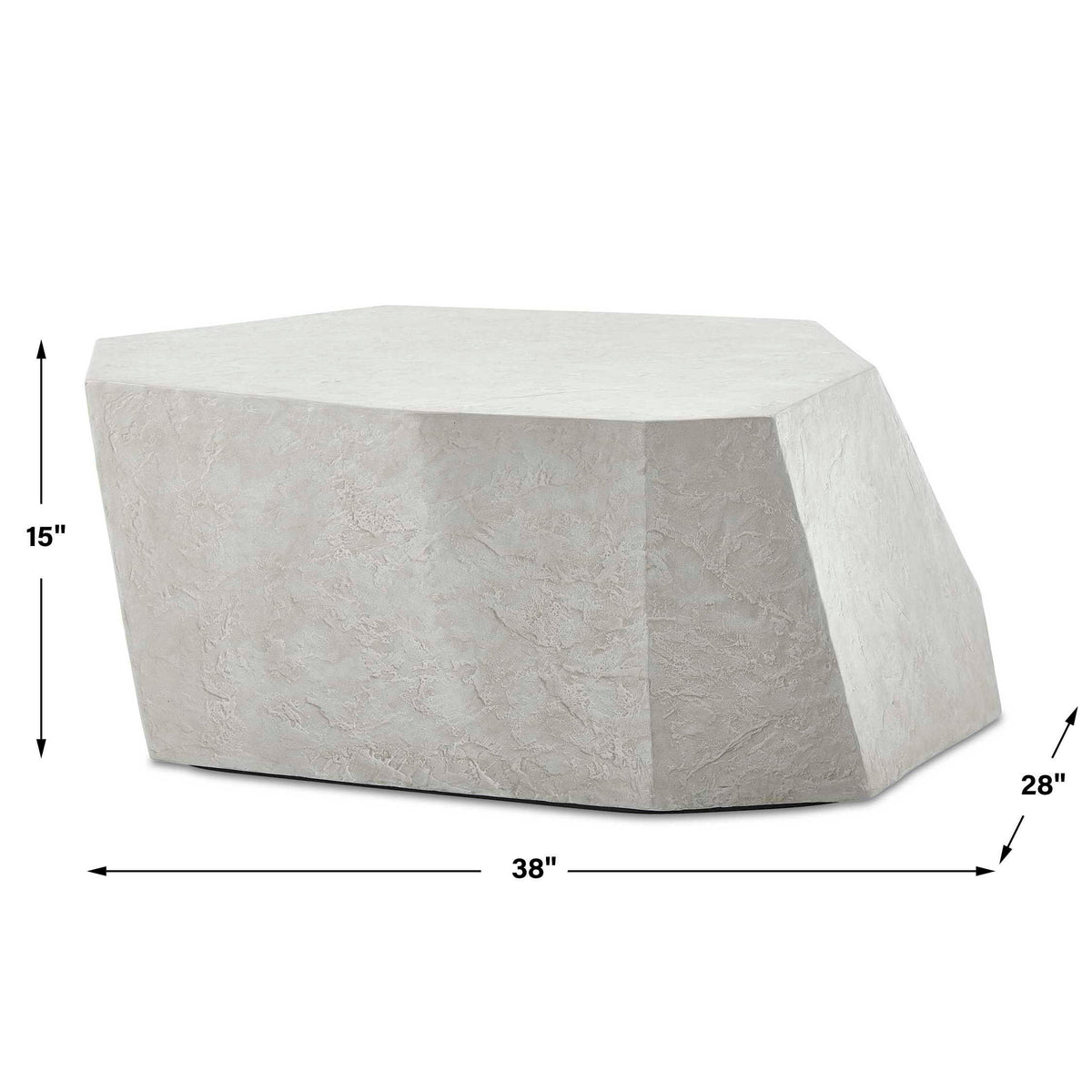 Parra Outdoor Coffee Table Limestone - White by Uttermost - View 8