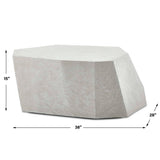 Parra Outdoor Coffee Table Limestone - White by Uttermost - View 8