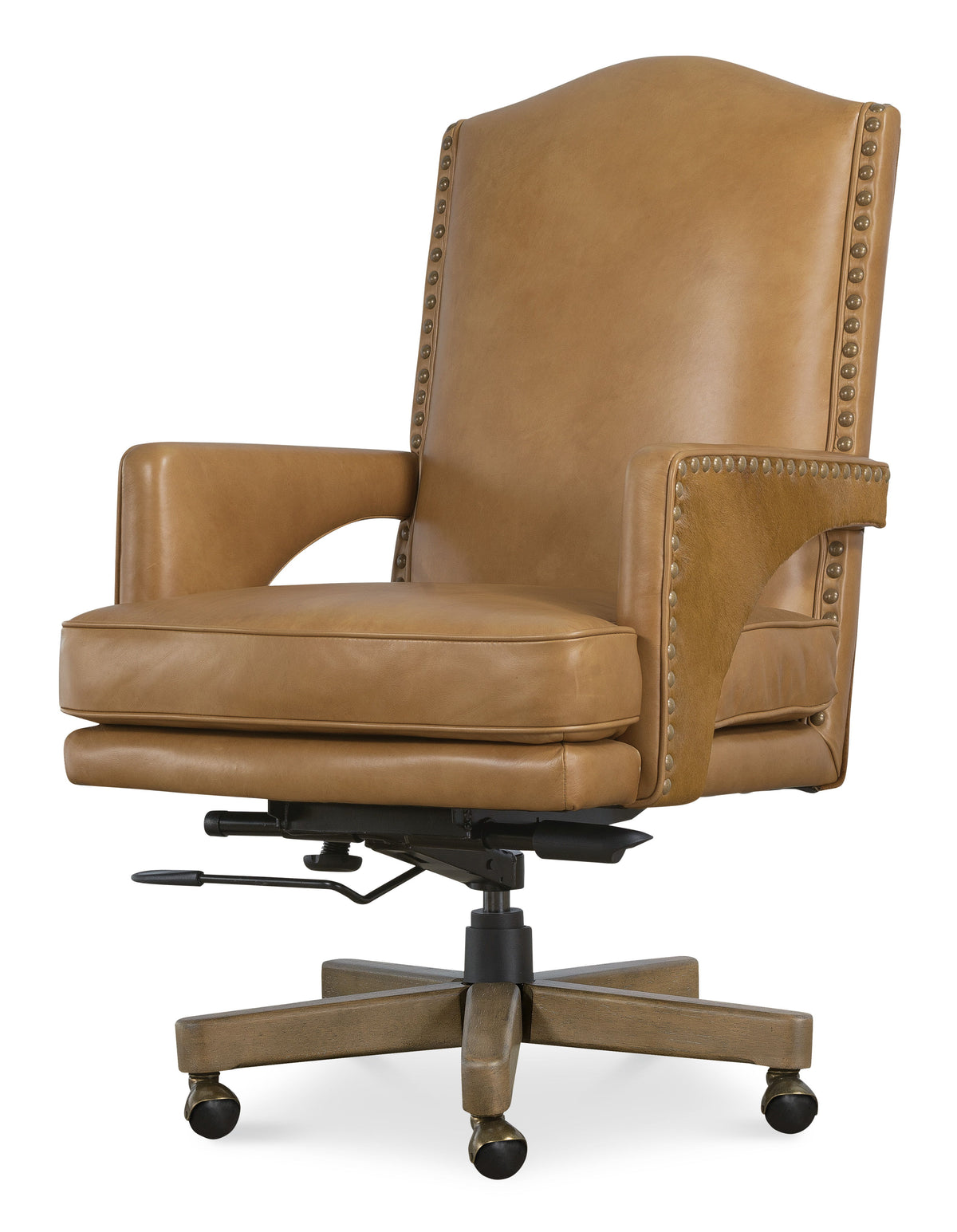 Rochelle Executive Swivel Tilt Chair - Light Brown by Hooker Furniture - View 4