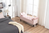 52" Bed Bench Pink Velvet - Home Elegance USA