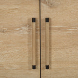 Evanston 4 Door Natural Oak Cabinet Woodtone - Light Brown by Uttermost - View 11