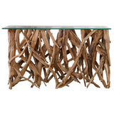 Teak Wood Console - Light Brown by Uttermost - View 1