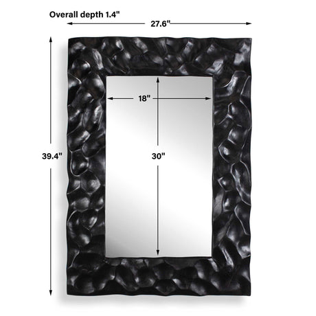 Malosi Carved Mirror - Black by Uttermost - View 6