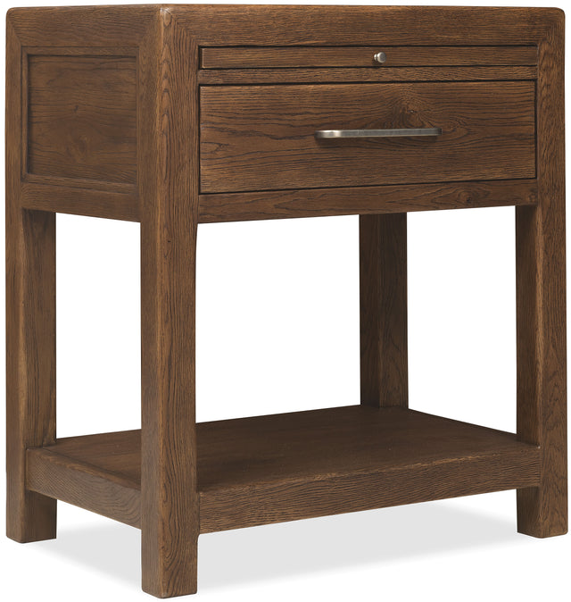 Driftwood One-Drawer Nightstand Medium Wood - Dark Brown by Hooker Furniture - View 1