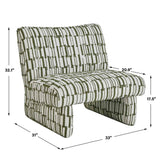 Willa Accent Chair - Green / White by Uttermost - View 9