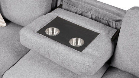 Pinto Modern Style Sectional Sofa Made with wood and Velvet Material in Gray (CA Inventory) - sold by Home Elegance USA