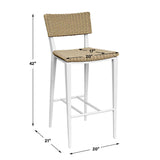 Calbas Outdoor Bar Stool White / Woodtone - White / Light Brown by Uttermost - View 11