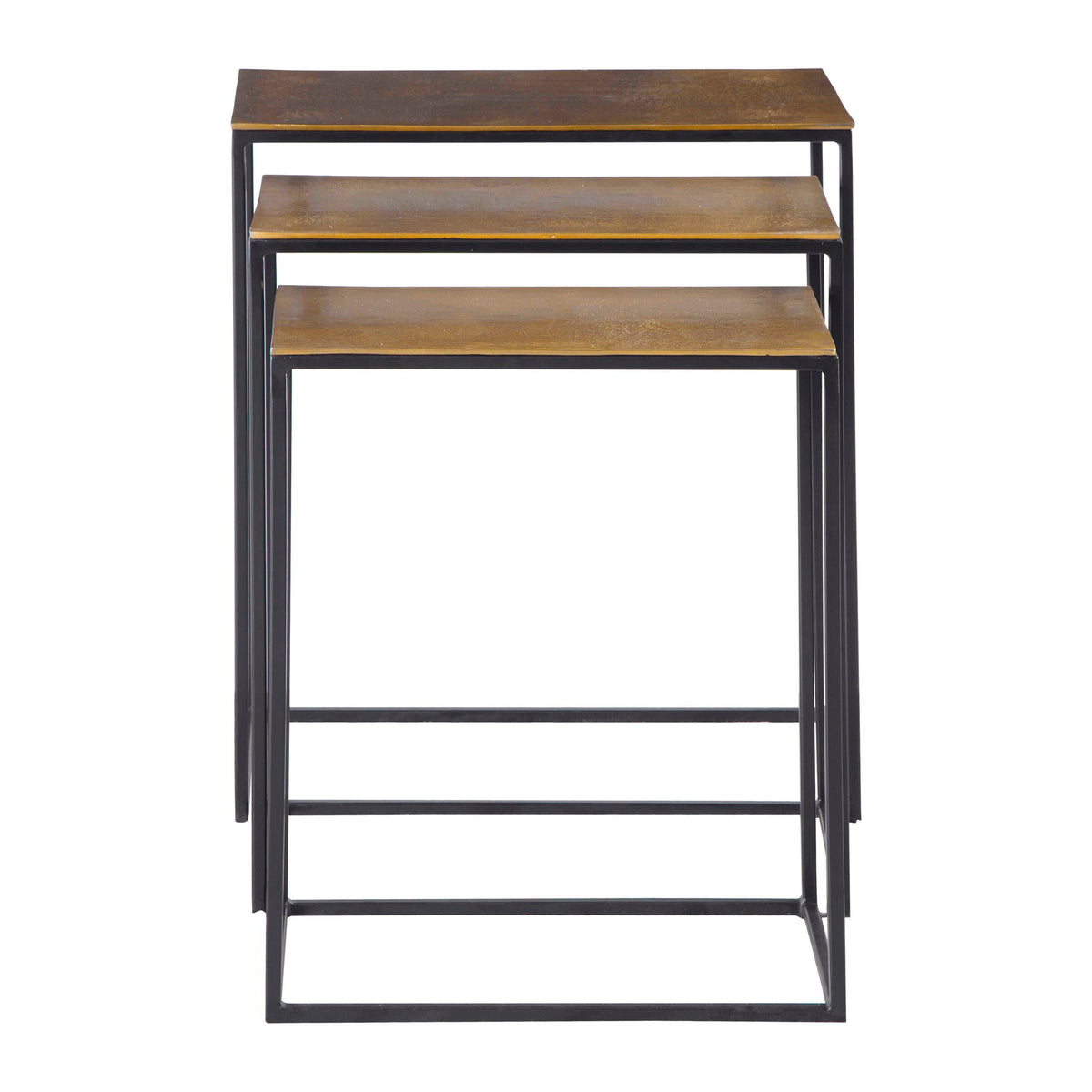 Coreene Nesting Tables (Set of 3) Gold - Bronze / Black by Uttermost - View 4