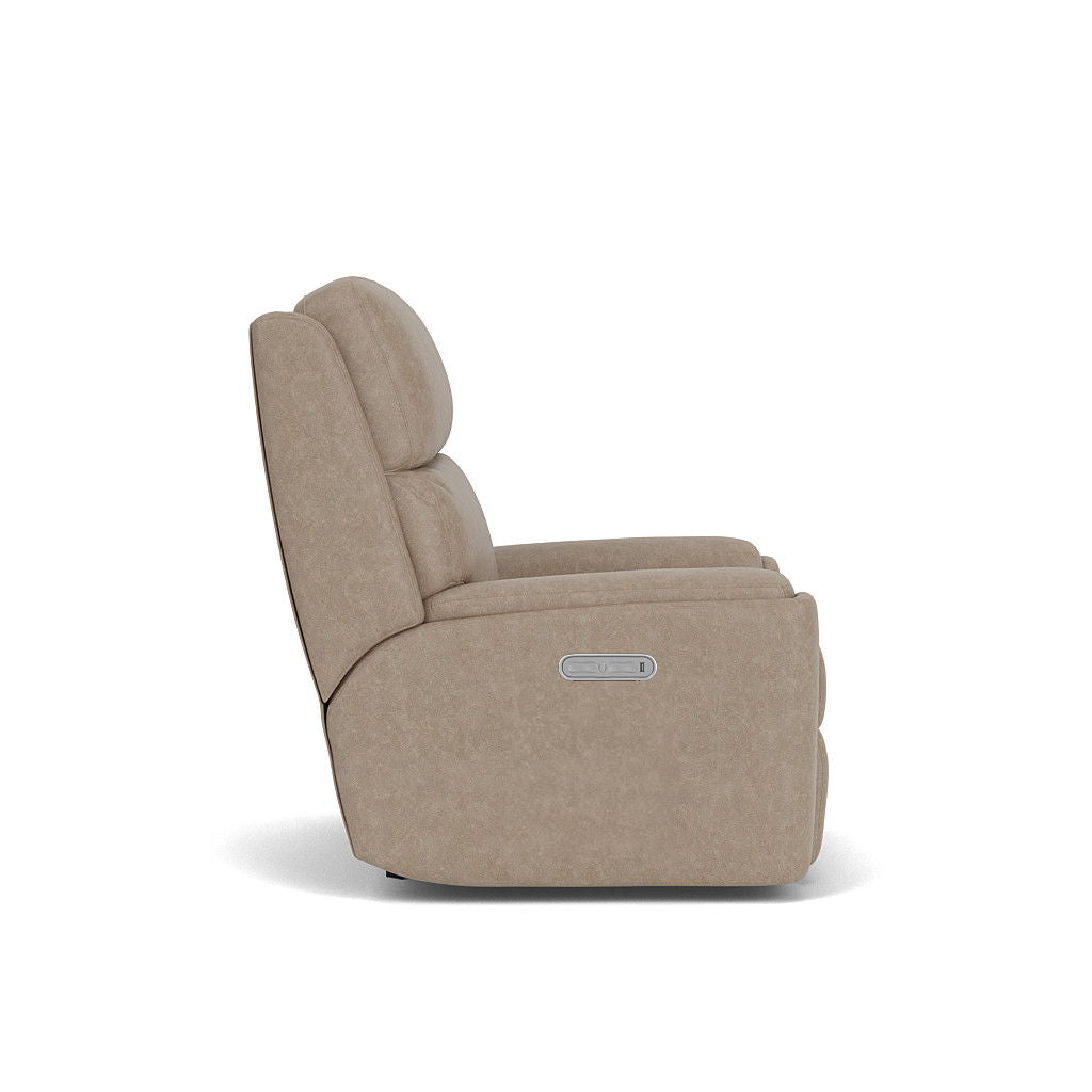 Rio Transitional Fabric Power Rocking Recliner With Power Headrest | Flexsteel