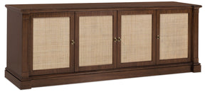Archives Entertainment Console - Dark Brown / Beige by Hooker Furniture - View 1