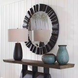 Caribou Round Mirror - Black by Uttermost - View 2