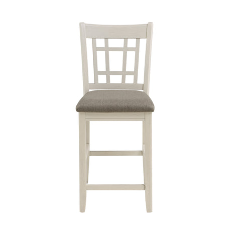 Traditional Design Antique White Finish Counter Height Dining Set 5pc Table w Extension Leaf and 4 Counter Height Chairs - sold by Home Elegance USA
