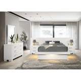 Tokyo White 5-piece Platform Bedroom Set with 2 Nightstands