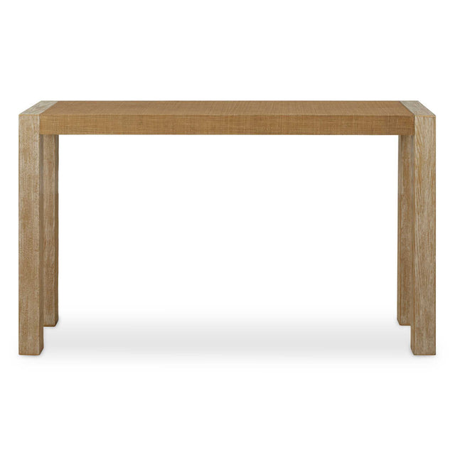 Bentley Grasscloth Console Table - Light Brown by Uttermost - View 1